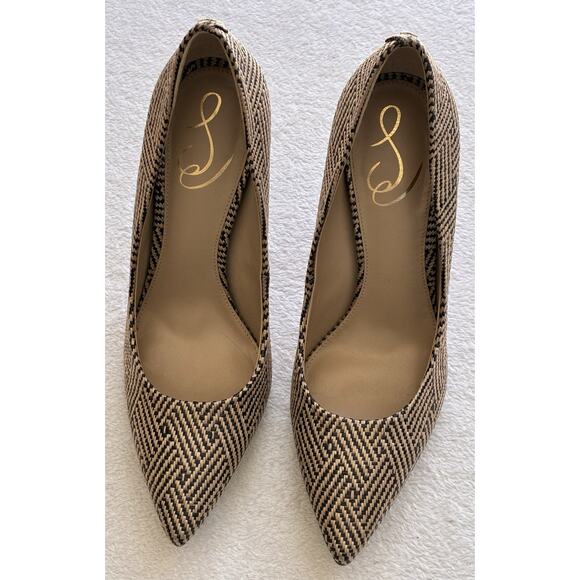 Sam Edelman Shoes - Sam Edelman Hazel Pumps Women's US 9 Tan Raffia Pointed Toe Stiletto Heel Shoes